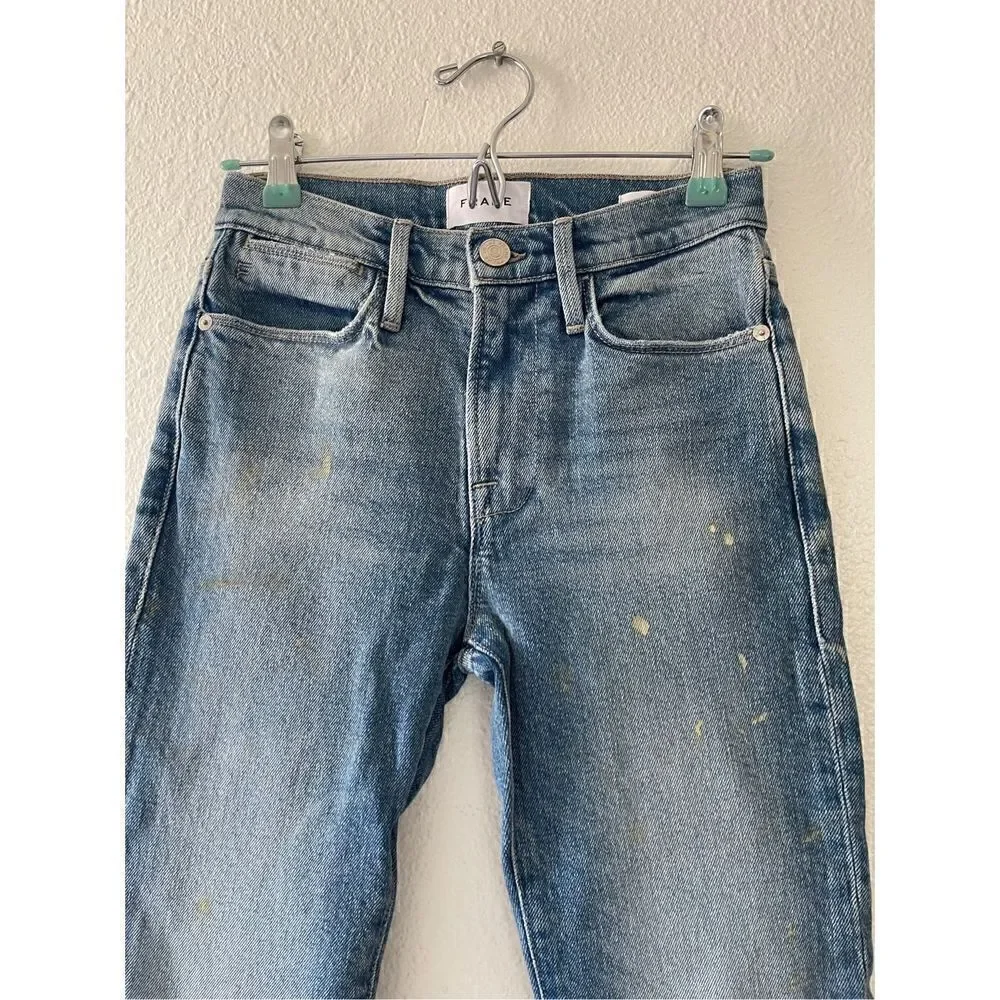 Frame le high straight jeans size 27